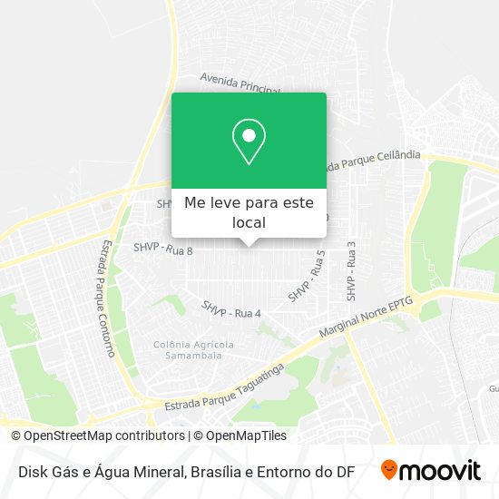 Disk Gás e Água Mineral mapa