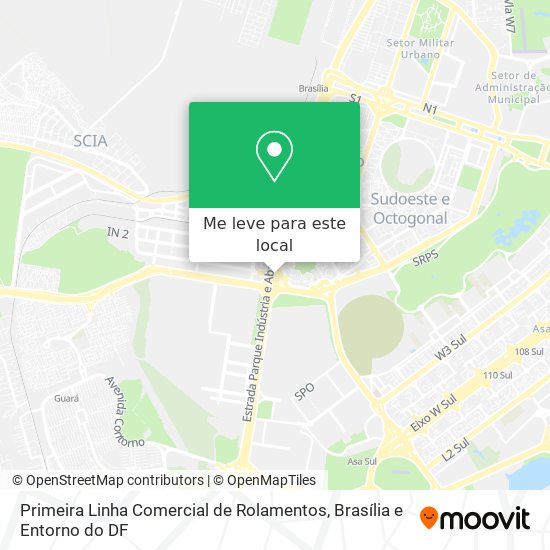 Primeira Linha Comercial de Rolamentos mapa