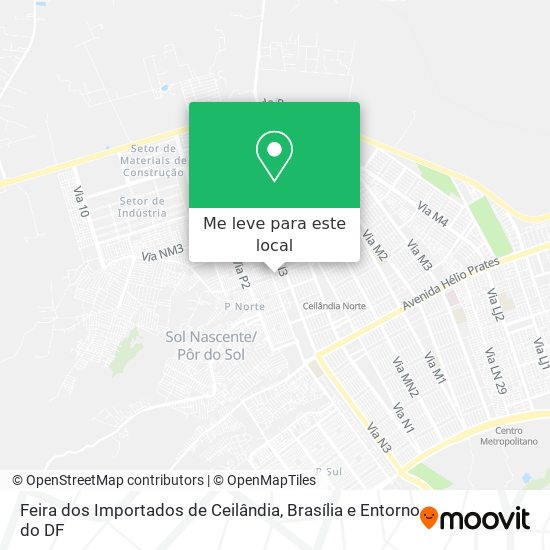 Feira dos Importados de Ceilândia mapa