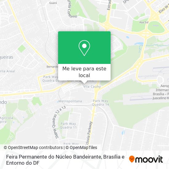 Feira Permanente do Núcleo Bandeirante mapa