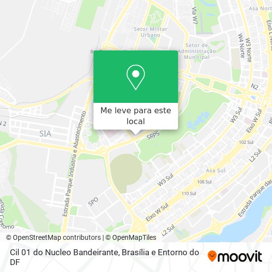 Cil 01 do Nucleo Bandeirante mapa