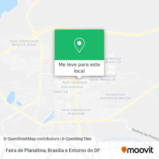 Feira de Planaltina mapa