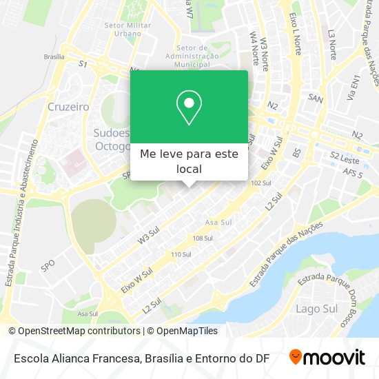 Escola Alianca Francesa mapa