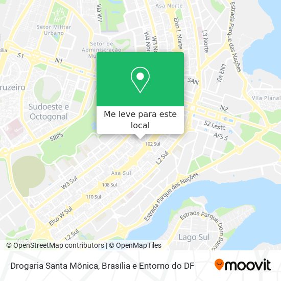 Drogaria Santa Mônica mapa