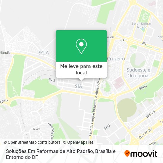 Soluções Em Reformas de Alto Padrão mapa