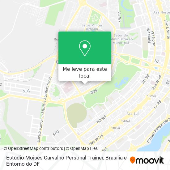 Estúdio Moisés Carvalho Personal Trainer mapa