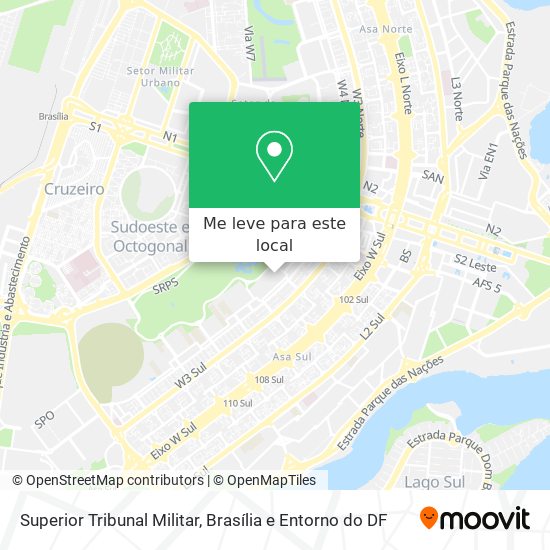 Superior Tribunal Militar mapa