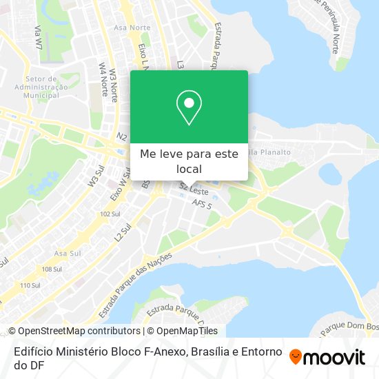 Edifício Ministério Bloco F-Anexo mapa