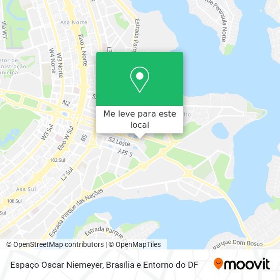 Espaço Oscar Niemeyer mapa