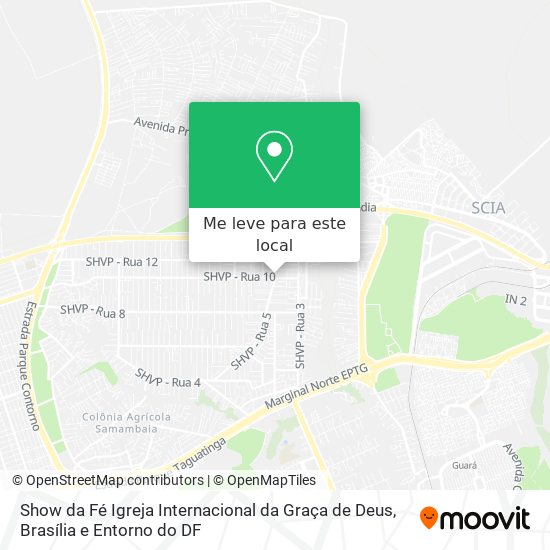 Show da Fé Igreja Internacional da Graça de Deus mapa