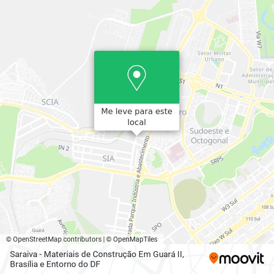 Saraiva - Materiais de Construção Em Guará II mapa