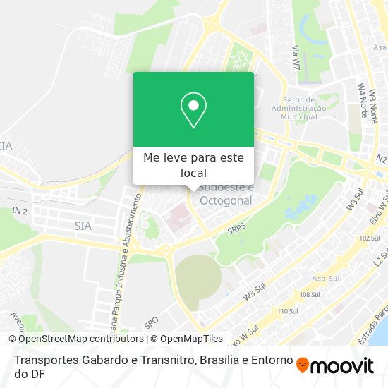 Transportes Gabardo e Transnitro mapa