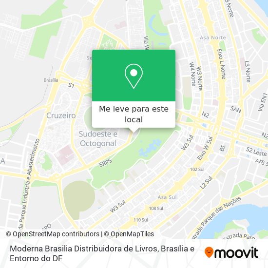 Moderna Brasilia Distribuidora de Livros mapa