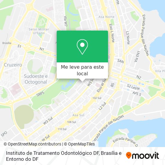 Instituto de Tratamento Odontológico DF mapa
