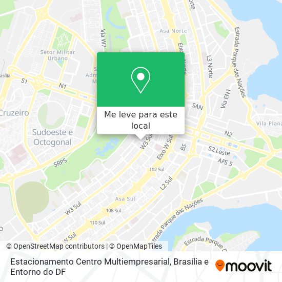 Estacionamento Centro Multiempresarial mapa