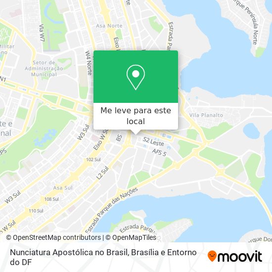 Nunciatura Apostólica no Brasil mapa