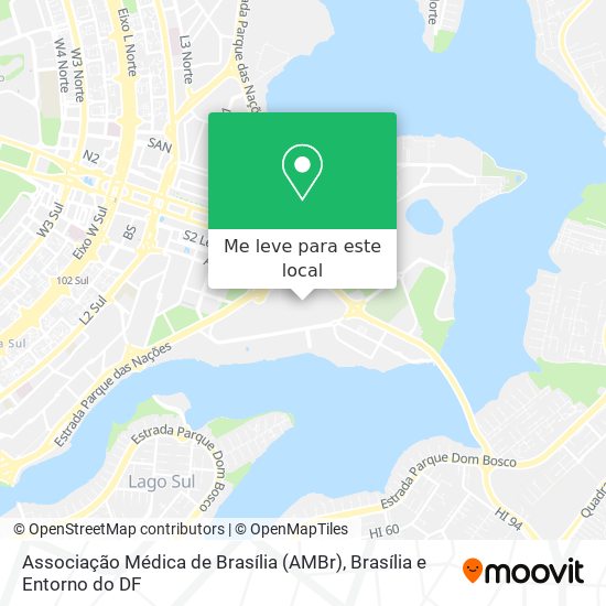 Associação Médica de Brasília (AMBr) mapa
