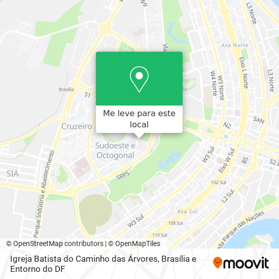 Igreja Batista do Caminho das Árvores mapa