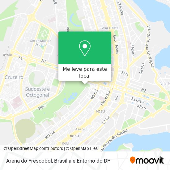 Arena do Frescobol mapa