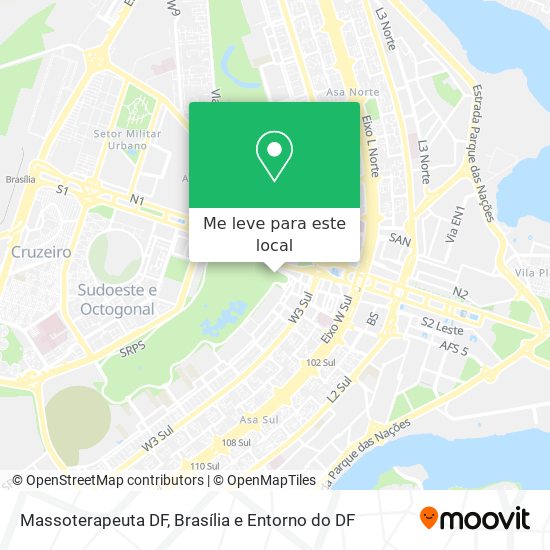 Massoterapeuta DF mapa