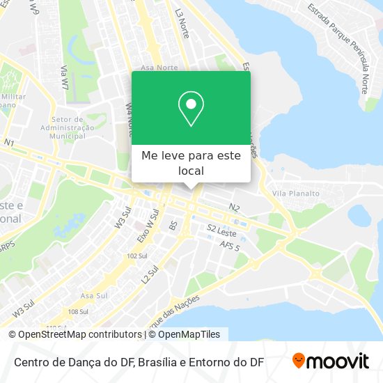 Centro de Dança do DF mapa