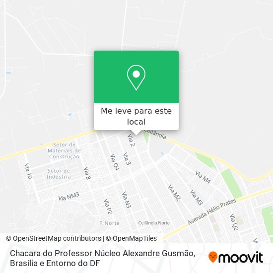 Chacara do Professor Núcleo Alexandre Gusmão mapa