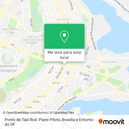 Ponto de Táxi Rod. Plano Piloto mapa