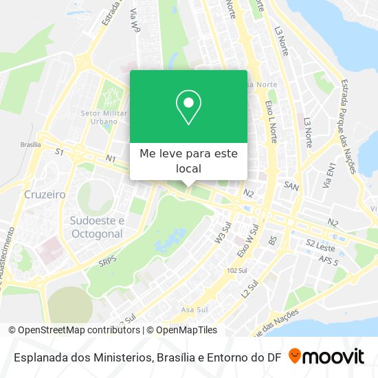 Esplanada dos Ministerios mapa