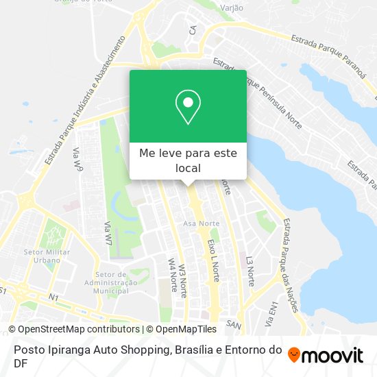 Posto Ipiranga Auto Shopping mapa