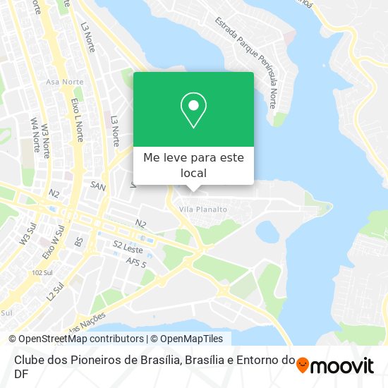 Clube dos Pioneiros de Brasília mapa