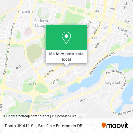 Posto JK 411 Sul mapa