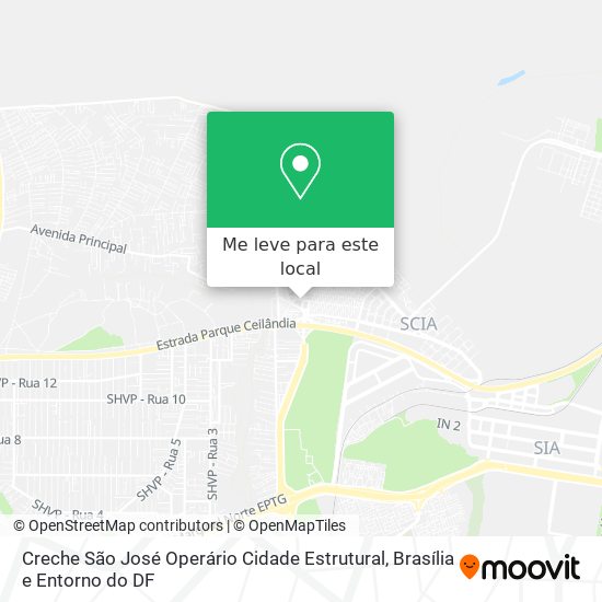 Creche São José Operário Cidade Estrutural mapa