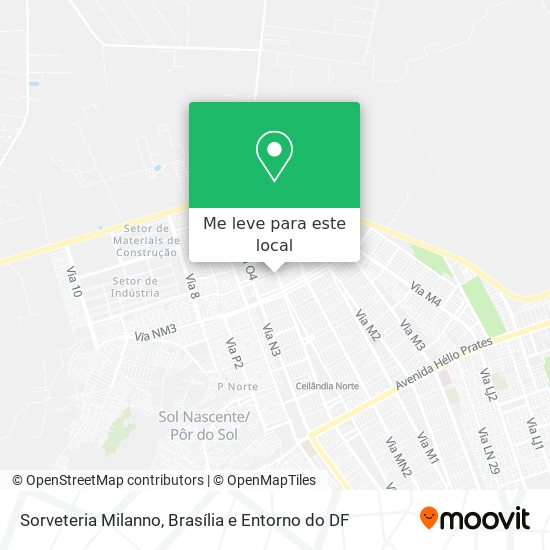 Sorveteria Milanno mapa
