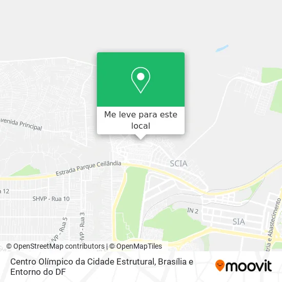 Centro Olímpico da Cidade Estrutural mapa