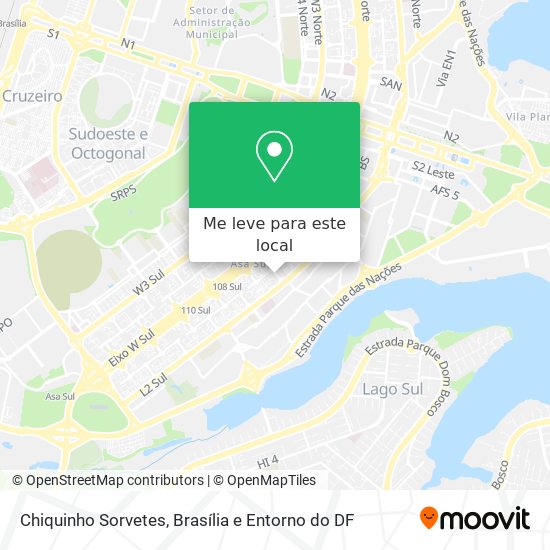 Chiquinho Sorvetes mapa