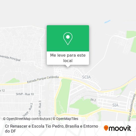 Cr Renascer e Escola Tio Pedro mapa
