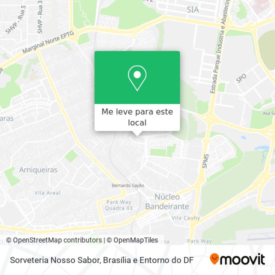 Sorveteria Nosso Sabor mapa