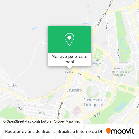 Rodoferroviária de Brasília mapa