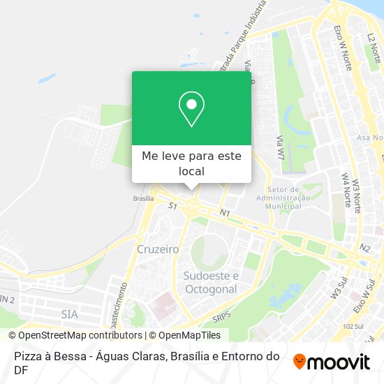 Pizza à Bessa - Águas Claras mapa