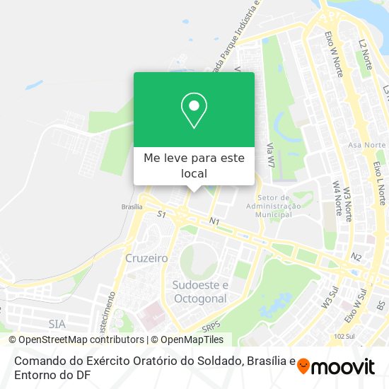 Comando do Exército Oratório do Soldado mapa