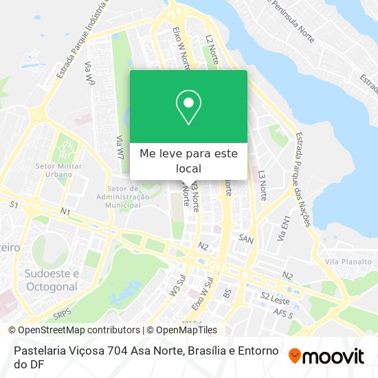 Pastelaria Viçosa 704 Asa Norte mapa