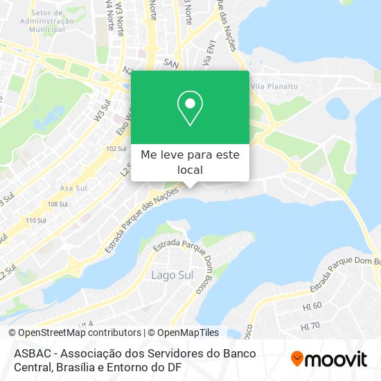 ASBAC - Associação dos Servidores do Banco Central mapa