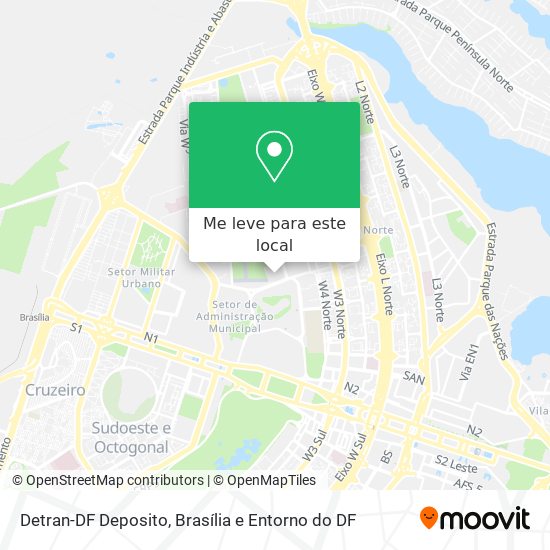 Detran-DF Deposito mapa