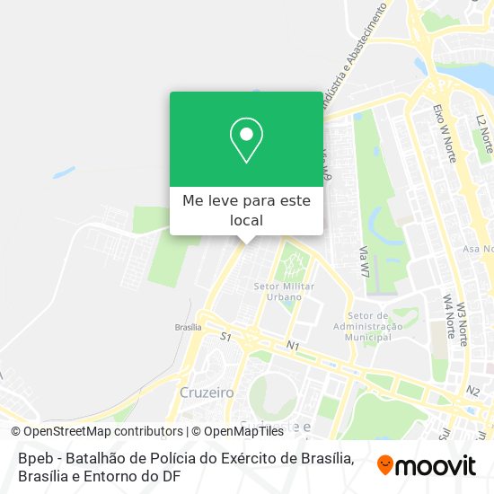 Bpeb - Batalhão de Polícia do Exército de Brasília mapa