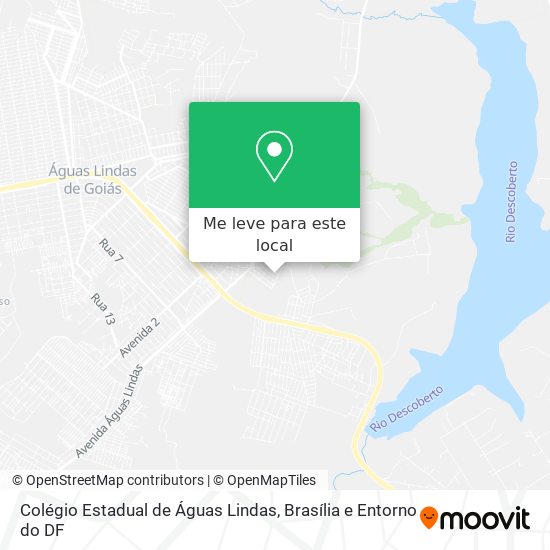 Colégio Estadual de Águas Lindas mapa