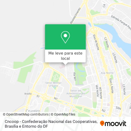 Cncoop - Confederação Nacional das Cooperativas mapa