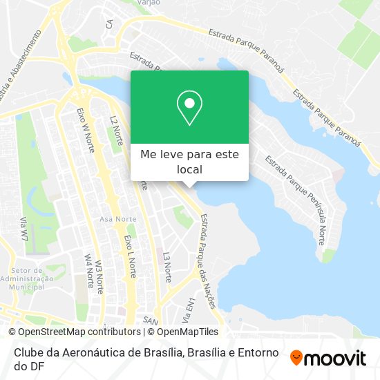 Clube da Aeronáutica de Brasília mapa