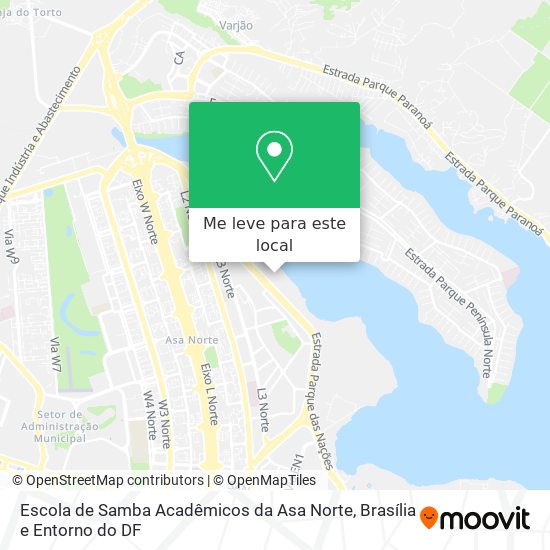Escola de Samba Acadêmicos da Asa Norte mapa