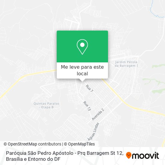 Paróquia São Pedro Apóstolo - Prq Barragem St 12 mapa