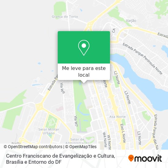 Centro Franciscano de Evangelização e Cultura mapa